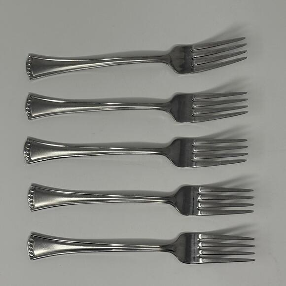 5 Lenox Butler's Pantry 18/8 Stainless Steel 7 1/4" Salad Forks - Picture 1 of 8